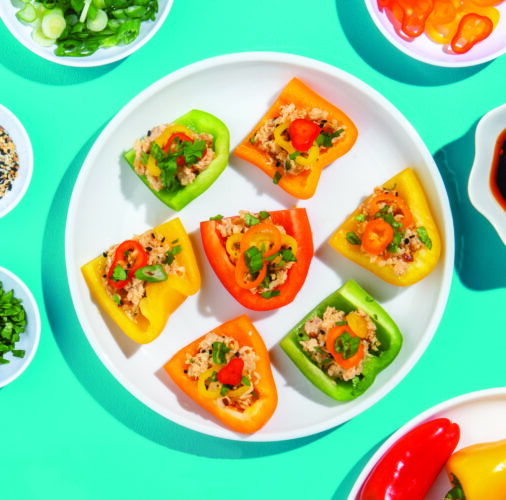 Pair seafood and produce for colorful, healthy recipes